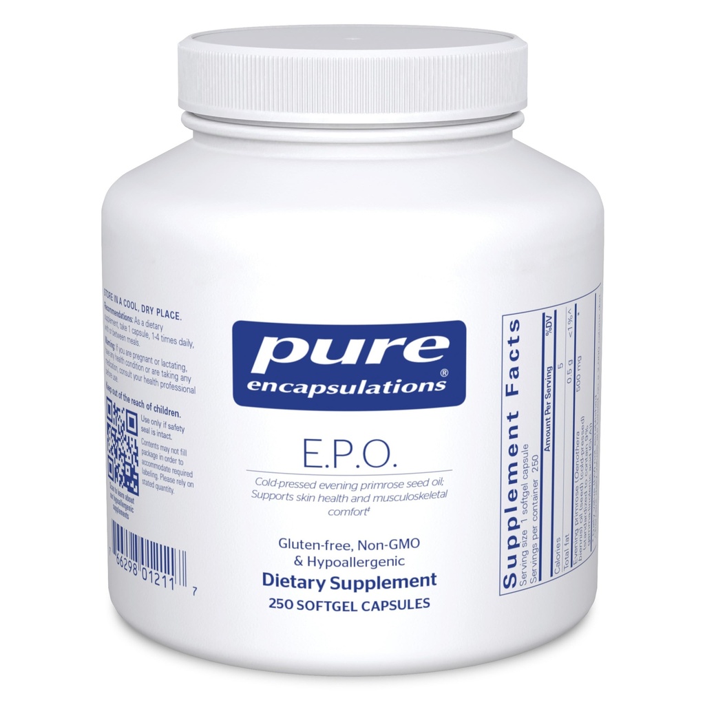 Pure Encapsulations E.P.O. (Evening Primrose Oil) | Hypoallergenic Dietary Supplement Containing 9% GLA | 250 Softgel Capsules