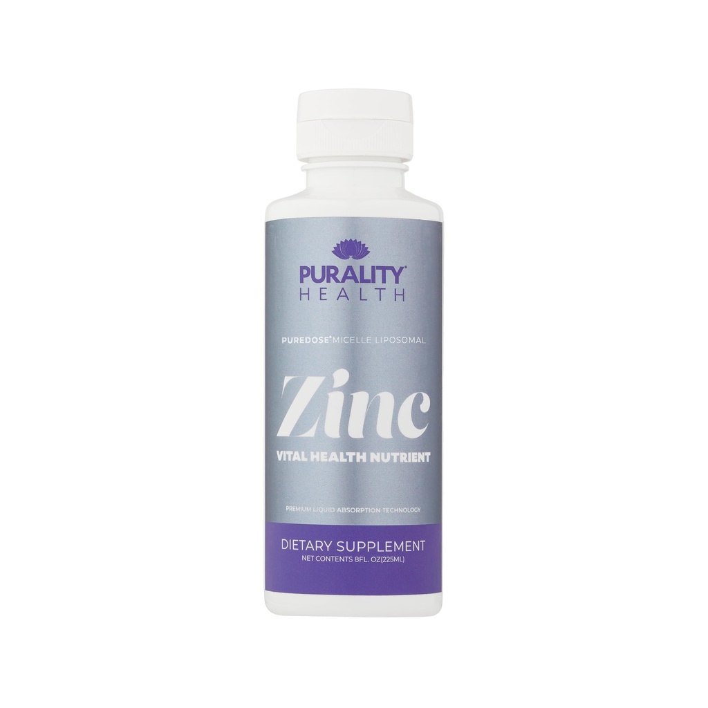 Purality Health Liposomal Zinc 15mg per Serving for Immune Support - Liquid Zinc Supplement with Vitamin E - Blueberry High-Absorption Bisglycinate - Vegan, Non-GMO & Gluten-Free 15 Days Supply
