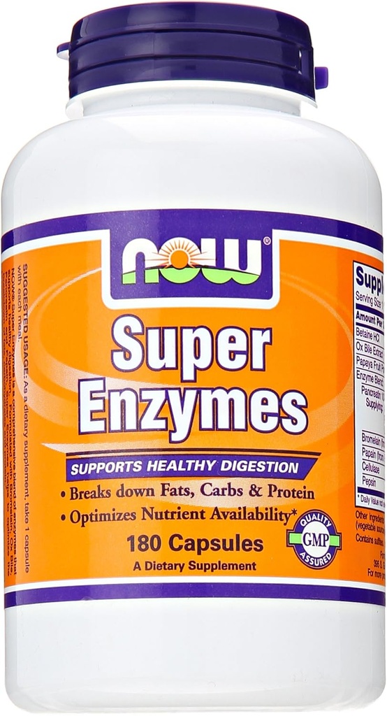 Super Enzymes από τώρα Τρόφιμα 180 δισκία