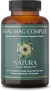 Natura Health Products Dual-mag Complex Supplement - Promotes Cardiovascular, Neurological, and Immune Health - Featuring Albion’s Magnesium Bisglycinate Buffered Chelate (90 Capsules)