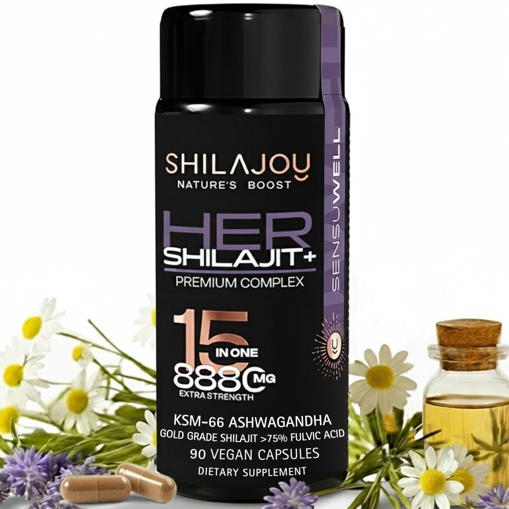 Sensuwell Capsules Shilajit for Women - Energy Boost Women's Health Supplement, Vitality, Active Lifestyle, Daily Wellness - Women's Supplement w/Ashwagandha & Fenugreek Extract, 90 Capsules