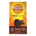 Metamucil Fiber Thins, Chocolate Flavor, Psyllium Fiber Supplement for Digestive Health, 5g Fiber Per Serving, 12 Packets (Pack of 6)
