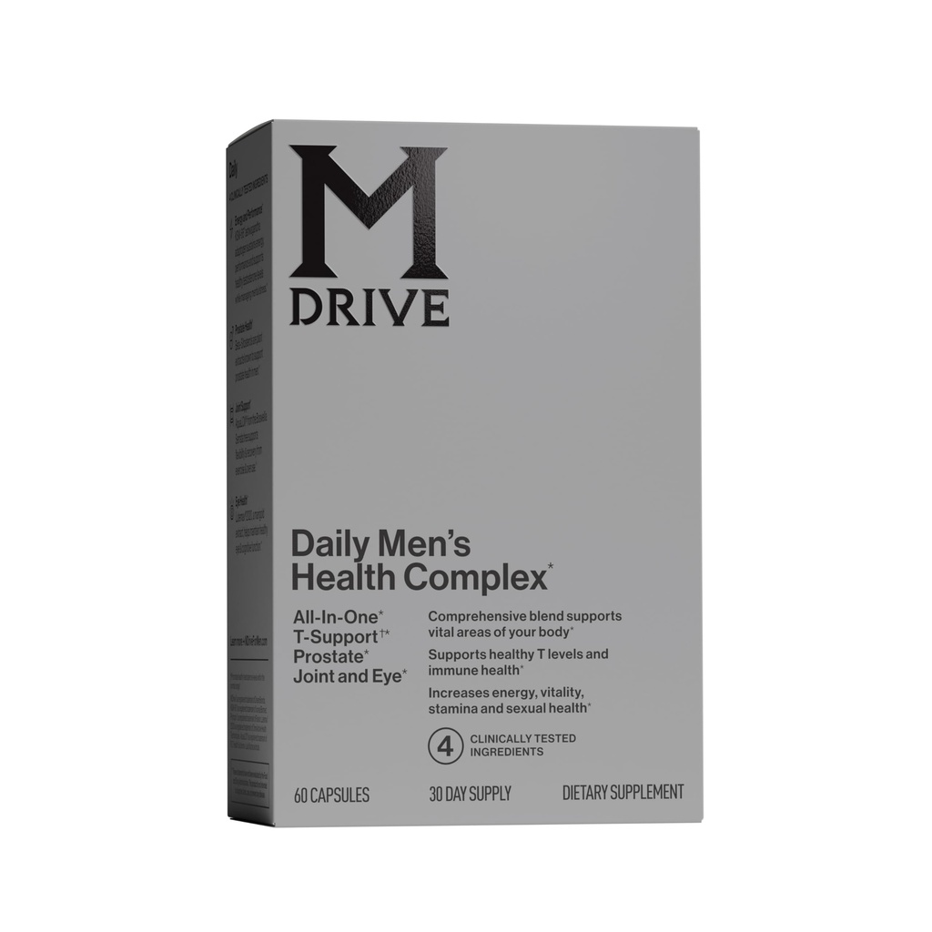 Mdrive Classic Testosterone Booster for Men, Support Healthy Prostate, Eyes, Joint, Energy, Stress Relief, KSM-66 Ashwagandha, Beta-Sitosterols, 60ct.