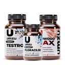 UMZU Redwood Max Floracil50 Testro-X Men’s Wellness Bundle Nitric Oxide Booster Circulation Support Probiotic Gut Health Formula Daily Energy Vitality Stack for Active Lifestyle Routine Support