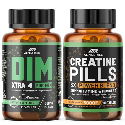 DIM Xtra 4 Supplemnent for Men + Creatine 3X Power Blend