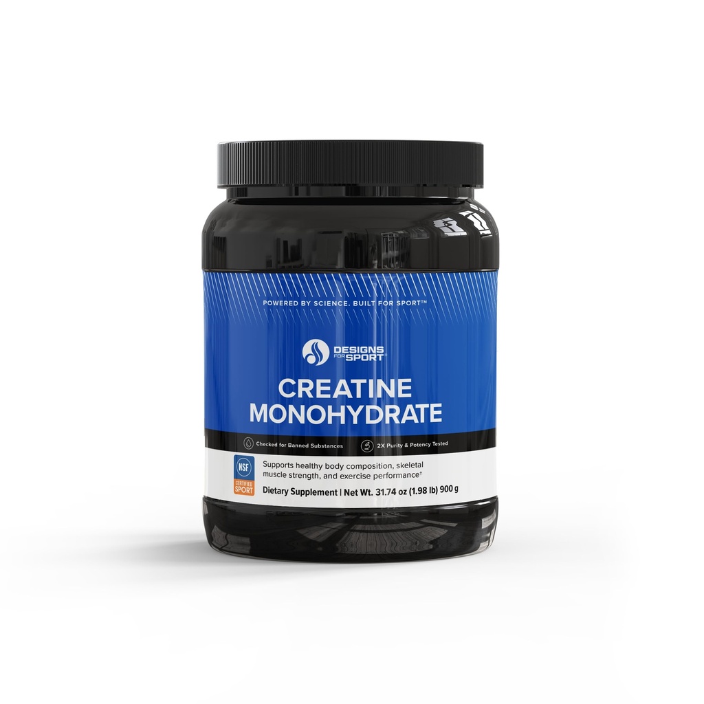 Designs for Sport Micronized Creatine Monohydrate - Supports Muscle Recovery for Men & Women - Supports Pre- & Post Workout Strength - NSF Certified for Sport - Unflavored Powder, 180 Servings