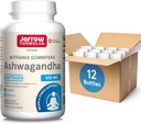 Jarrow Formulas Ashwagandha 300 mg - 120 Veggie Capsules - Overall Health & Resistance to Fatigue - Supplement Supports Endurance, Muscle Recovery & Cognitive Health - 60 Servings (Pack of 12)