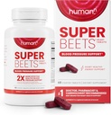Humann SuperBeets Heart Tablets Smooth Coat 500mg – Μη ΓΤΟ Κόνις – Κλινικά Σπουδασμένα Αντιοξειδωτικά, 60 Count