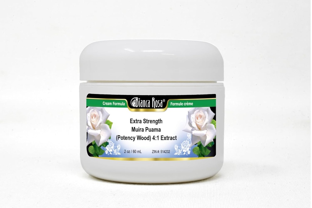 Bianca Rosa Extra Strength Muira Puama (Potency Wood) 4:1 Extract Cream (2 oz, ZIN: 514232) - 2 Pack