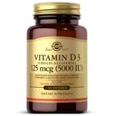 Solgar Vitamin D3 (Cholecalciferol) 125 MCG (5000 IU), 100 Softgels - Βοηθά στη διατήρηση υγιή οστά & δόντια - Υποστήριξη ανοσοποιητικού συστήματος - Μη ΓΤΟ, Χωρίς γλουτένη, Χωρίς γαλακτοκομικά - 100 Σερβιέτες