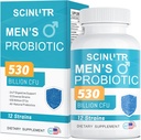 Probiotics για τους άνδρες, 530 δισεκατομμύρια CFUs & 12 Strains, Probiotic με Turmeric Cranberry & Goji, Gut Υγεία για τους άνδρες, Υποστηρίζει Digestive Υγεία, Μικροβιομήχανο, Colon, & Ανοσοποιητική Υγεία, 30-Day Supply