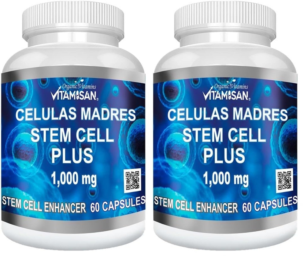 VITAMISAN Celulas Madres 60 Capsules 1000 mg Aphanizomenon Flos-aquae Blue Green Algae AFA Stem Natural Cell (Pack of 2)