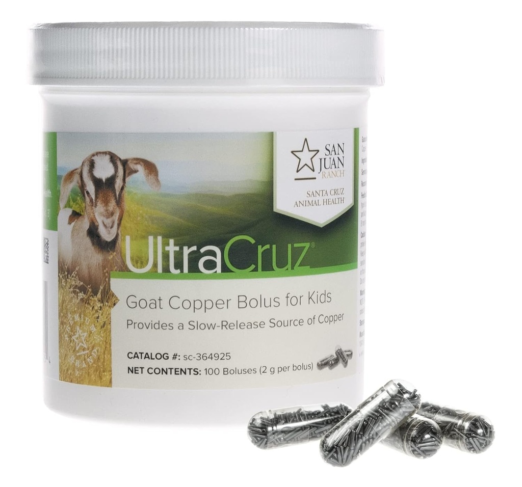 UltraCruz - sc-364925 Κατσικίσιος Χαλκός Μπόλος συμπλήρωμα για Αίγες, 100 κόμης x 2 γραμμάρια