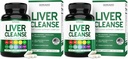 Liver Cleanse Detox & Repair (27 in 1 Formula - Milk Thistle, Dandelion Root, Turmeric, Artichoke Extract & More) - Detox Cleanse Supplement, Liver Support for Adults, Vegan - 60 Capsules (Pack of 2)
