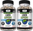 Kaya Naturals Liver Cleanse Detox & Repair - Milk Thistle Supplement - Liver Detox for Women and Men - Artichoke Extract and Dandelion Root Capsules - 30 Count (Pack of 2)