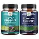 Bundle of Liver Cleanse Detox & Repair - Silymarin Milk Thistle with Dandelion Root, Choline, Beetroot & Artichoke Extract and Prostate Supplement - Beta Sitosterol & Green Tea - Urinary Tract Support