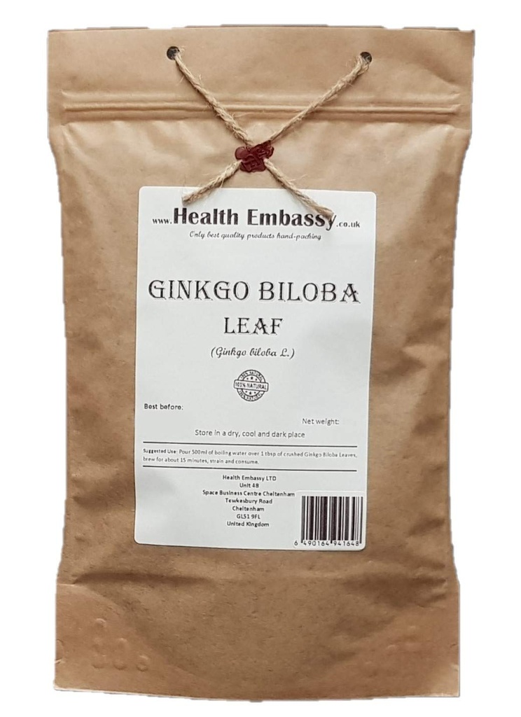 Health Embassy Ginkgo Biloba Leaf | Ginkgo Biloba L | Herbal Tea (100g)
