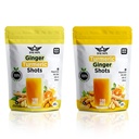 Ginger Turmeric Supplements with Piperine, Vitamin C, D3 & Zinc | 100 Servings of Turmeric Ginger Shots for Joint, Heart, Brain, Gut & Skin Health | Ayurvedic Wellness Powder