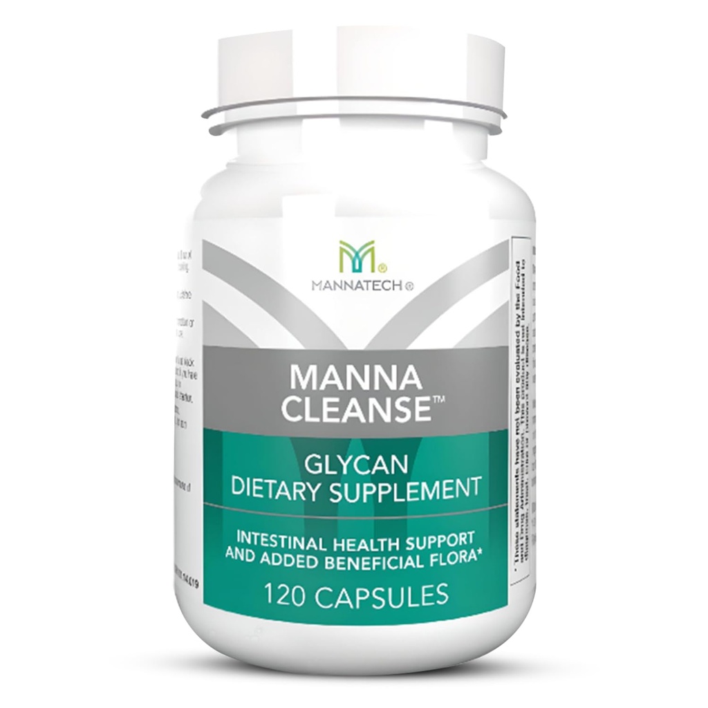 Mannatech Digestive Enzymes and Probiotics - Powered by Ambrotose Derived from The Aloe Vera Plant - Digestive and Colon Cleanser Helps Support Overall Gut Heath - MannaCleanse 120 Capsules