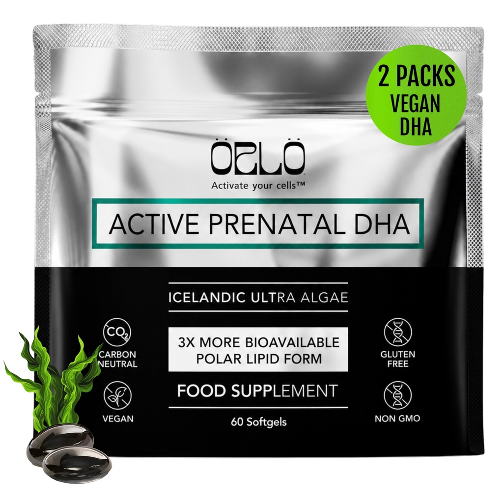 Orlo PRENATAL DHA - Προγεννητική DHA Omega 3 συμπλήρωμα - τριπλή δύναμη Omega3s - Vegan DHA & EPA Algae Omega-3 Oil - Υποστηρίζει την ανάπτυξη του εγκεφάλου κατά τη διάρκεια της εγκυμοσύνης & Γαλουχία (120 Mini Softgels)