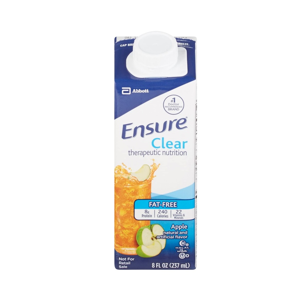 Ensure Clear, Apple, 8 Ounce - Pack of 32