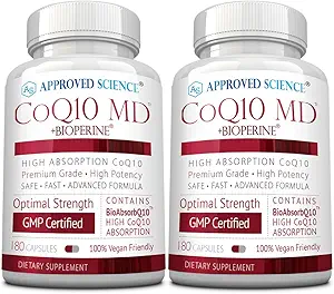 Εγκεκριμένο MD Science® CoQ10 - Extra Strength 300mg Pure CoQ10 με BioPerine® για ταχύτερη απορρόφηση - Βέλτιστη Υποστήριξη - 6 Μήνες Προσφορά