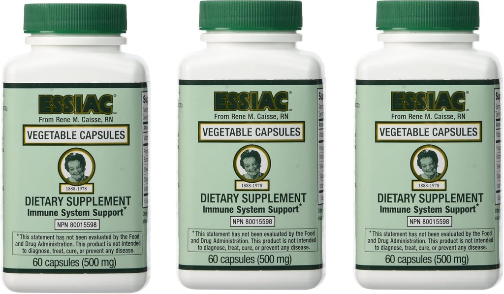 Essiac Vegetable Caps 60 Caps x 3 (180 Caps)