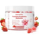 BAKAKOUL Feminine Balance Gummies for Women,Vaginal Probiotics Supports pH Balance, Digestive Health,Vegan,Gluten-Free, Strawberry Flavor with Filled,60 Gummies