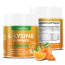 L-lysine Gummies 1000mg, Chewable Lysine Supplement with Vitamin C, D3, K2 & Zinc, Enhance Immunity, Lips & Skin Health, Collagen Growth, Sugar-Free, Gluten-Free, 60 Count (Pack of 2)