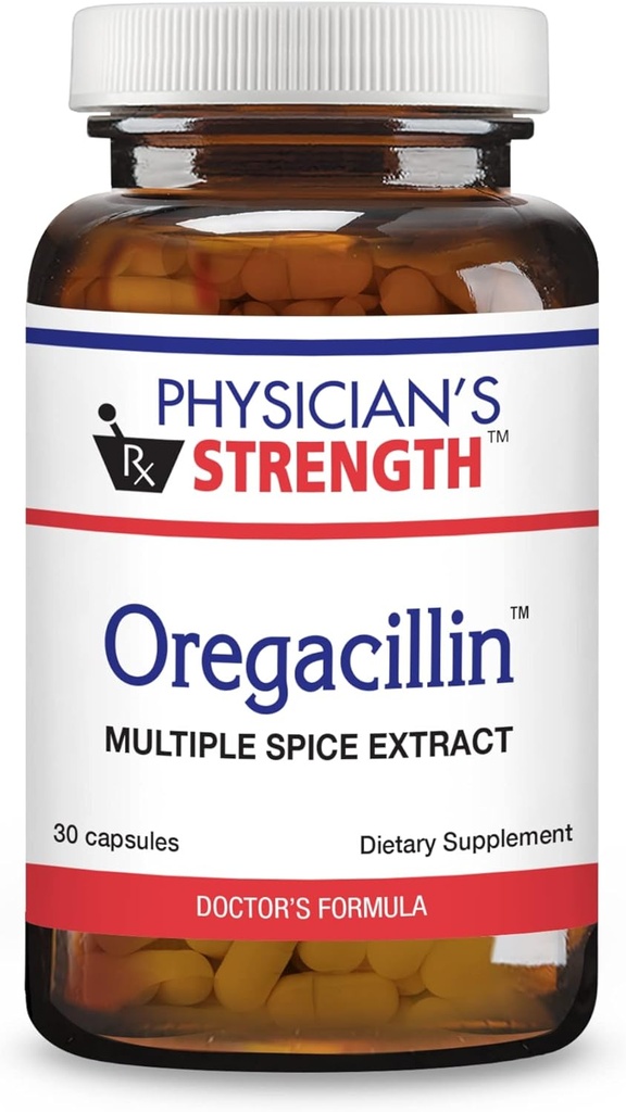 Δύναμη του γιατρού Oregacillin - 30 κάψουλες - Πολλαπλό εκχύλισμα μπαχαρικών - Αναπνευστική υποστήριξη υγείας - 30 εξυπηρετήσεις