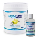 KALA HEALTH MSMPure Vanilla Flavored MSM Coarse Flakes 1lb and MSM Gel with Organic Aloe 8oz Bundle