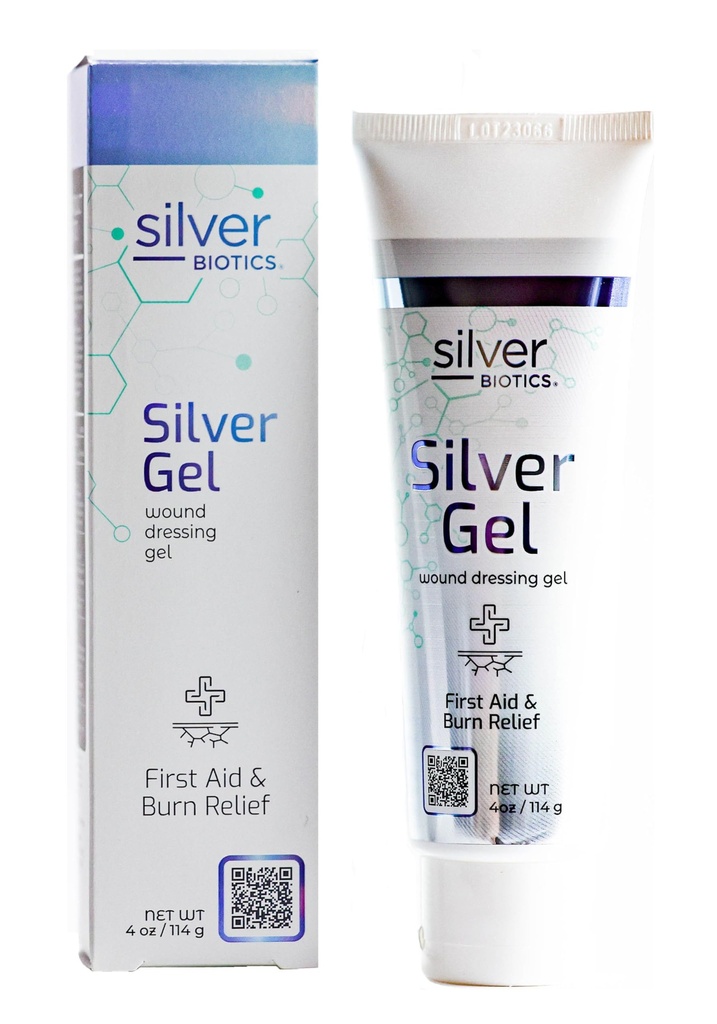 Silver Biotics First Aid Advanced Silver Technology | 24 ppm Wound Healing Gel | Protection for Cuts, Irritations and Burns | 4.0 oz
