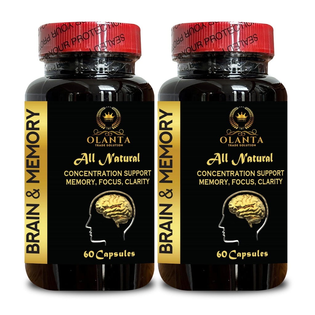 Mind Matrix Brain Boost Capsules - Natural Cognitive Support with Bacopa Monnieri, Ginkgo Biloba & Alpha-GPC for Enhanced Clarity & Focus - 2 Bottles