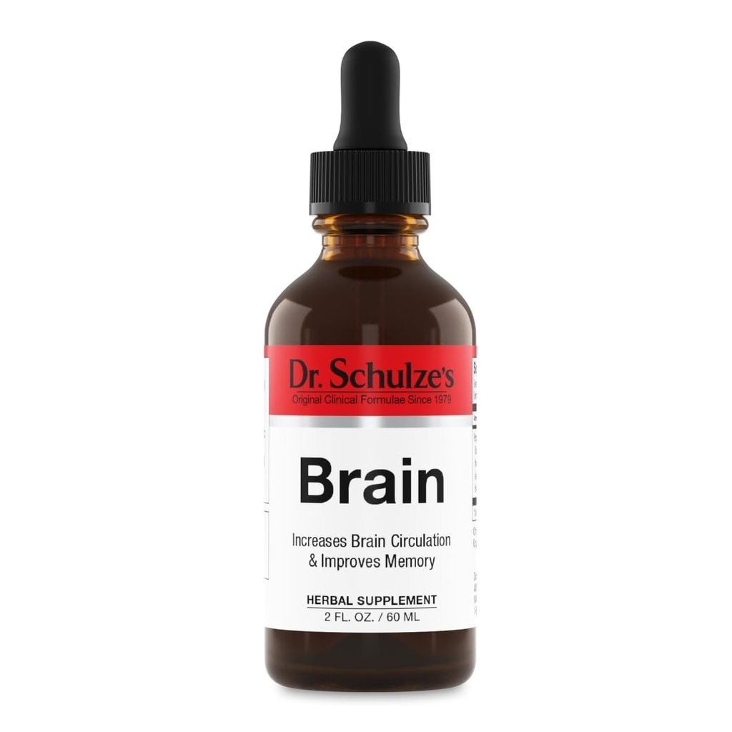 Dr. Schulze's Brain Formula 2 oz. - Vegan and Wild-Harvested | Stimulates Circulation and and Improved Mental Focus