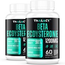 1200MG Beta Ecdysterone Supplement, 98% Maximum Purity Ecdysterone Supplements for Lean Musus, Athletic Performance & Strength, 120 Κάψουλες