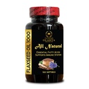 Flaxseed Capsules 1000mg Cold Pressed Supplement with Omega 3 Omega 6 Omega 9 for Everyday Wellness – 1 Bottle 100 Softgels