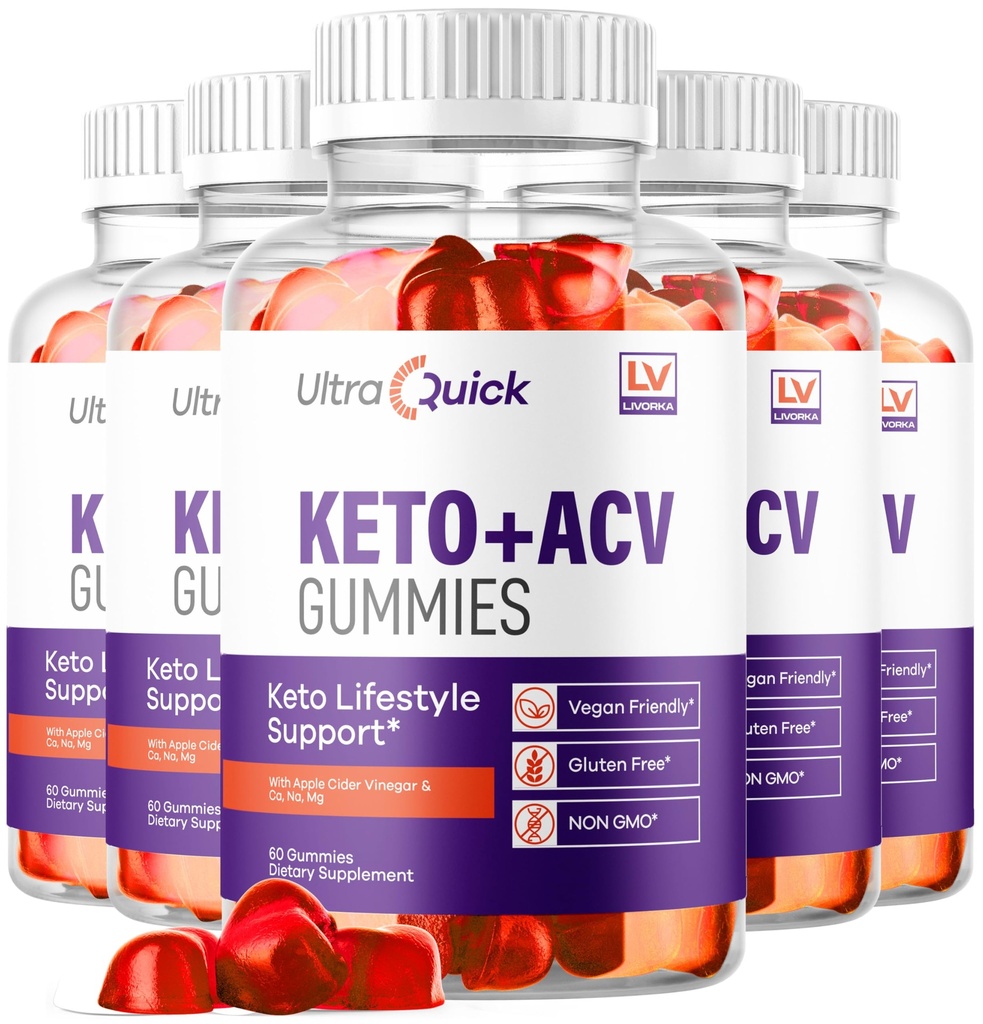 (5 Pack) Ultra Quick Keto ACV Gummies, UltraQuick KetoACVGummies 1050MG, UltraQuickKeto Plus ACV Gummys Support, UltraQuickKeto, UltraQuickKetoPlus Gummy, 300 Gummies for 5 Months