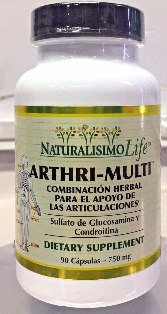 Generic Arthri-Multi 90 Capsulas 750mg Sulfato de Glucosamina Condroitina, Blue