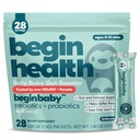 Begin Health Beginbaby® Prebiotics and Probiotics for Infants 0-12 Months | Baby Formula Prebiotic + Probiotic Powder with 2'-FL HMO's & B. Infantis for Optimal Digestion | 28-Packs - Unflavored