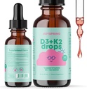 JoySpring Liquid Vitamin D3 με K2 Vitamin D για τα παιδιά - Ανοσοποιητική Υποστήριξη για τα παιδιά, Καθημερινή Πολυβιταμίνη με Burdock Root & Elderberry για τα παιδιά Immune Booster και Natural Kids Focus Συμπληρώματα σταγόνες