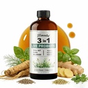 3-in-1 Live Liquid Probiotic & Prebiotic with Postbiotic | Refrigerated Live Cultures for Women & Men | 10 Strains & 18 Herbs for Complete Gut Health & Microbiome Support (16 fl oz) (1)