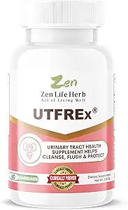 ZEN LIFE HERB UTFREx – Γρήγορη Δράση - Προάγει την Ουρολοίμωξη Φυλλαδική Υγεία Υποστηρίζει Υγιεινό ανοσοποιητικό και ουροποιητικό Σύστημα, Όχι Βιταμίνες, Ορυκτά, Πρεβιοτικά, Ζάχαρη, Φυτικό Συμπλήρωμα (60 Κάψουλες)