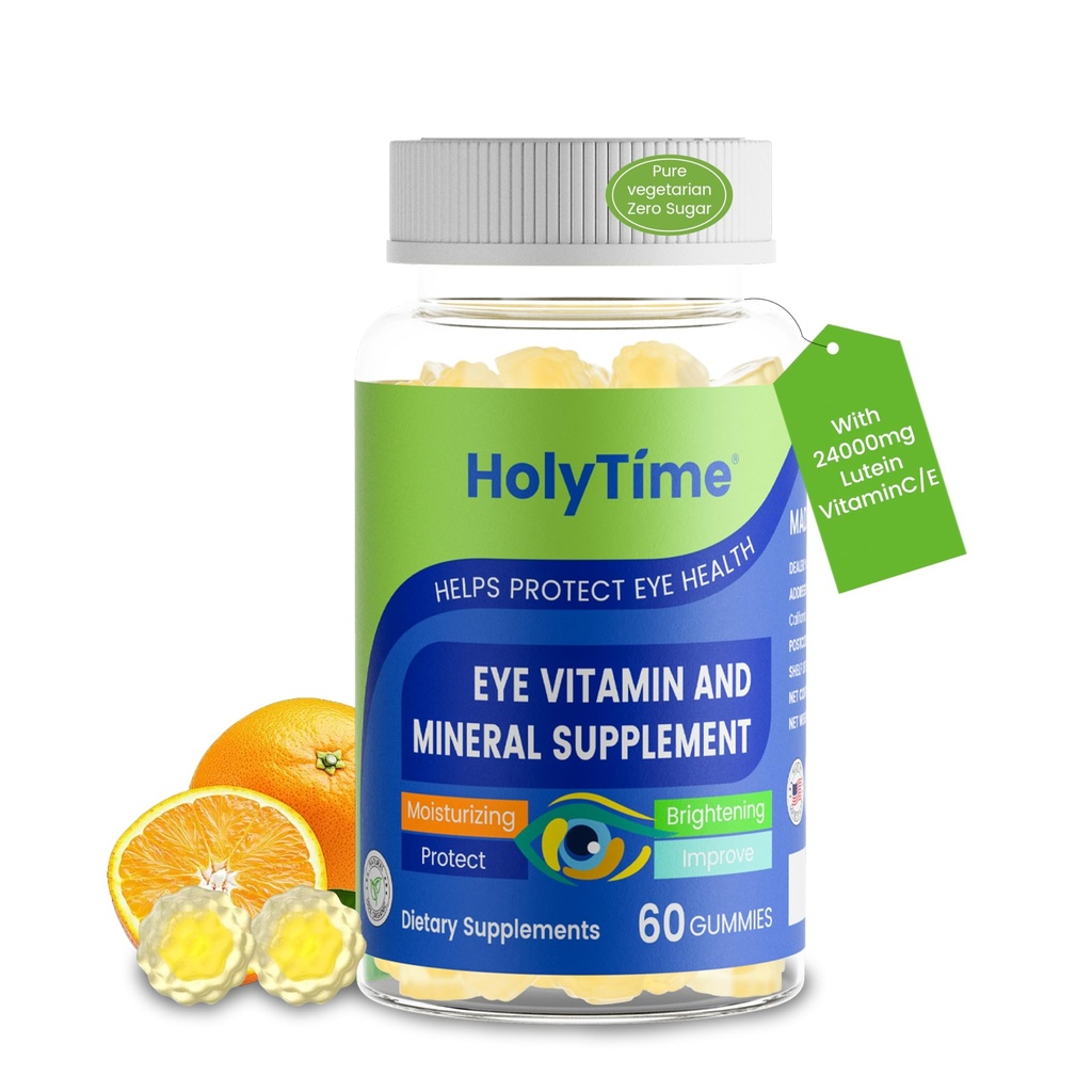 HolyTime Lutein Gummies – Dietary Supplement for Eye Health Support – with Lutein & Zeaxanthin – Plant-Based Daily Formula with Zinc, Vitamin C & E – Natural Berry Flavor – Vegan Friendly (3)
