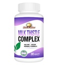 Rise-N-Shine Milk Thistle Complex, Vegan Support Supplement 450mg, 30 Vegetable Capsules