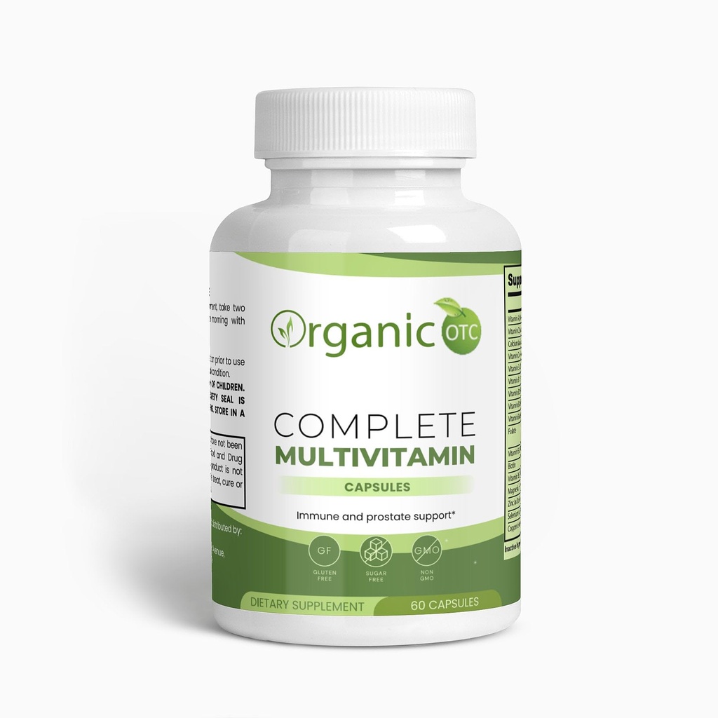 Generic Organic Complete Multivitamin - Περιλαμβάνει σύμπλοκο βιταμίνης Β, Πράσινο Τσάι, Ρόδι & Φυτικά Μείγματα - Κτηνοτροφικές Κάψουλες - Διατηρήστε μια Ισορροπημένη Ζωή - 60 Κάψουλες