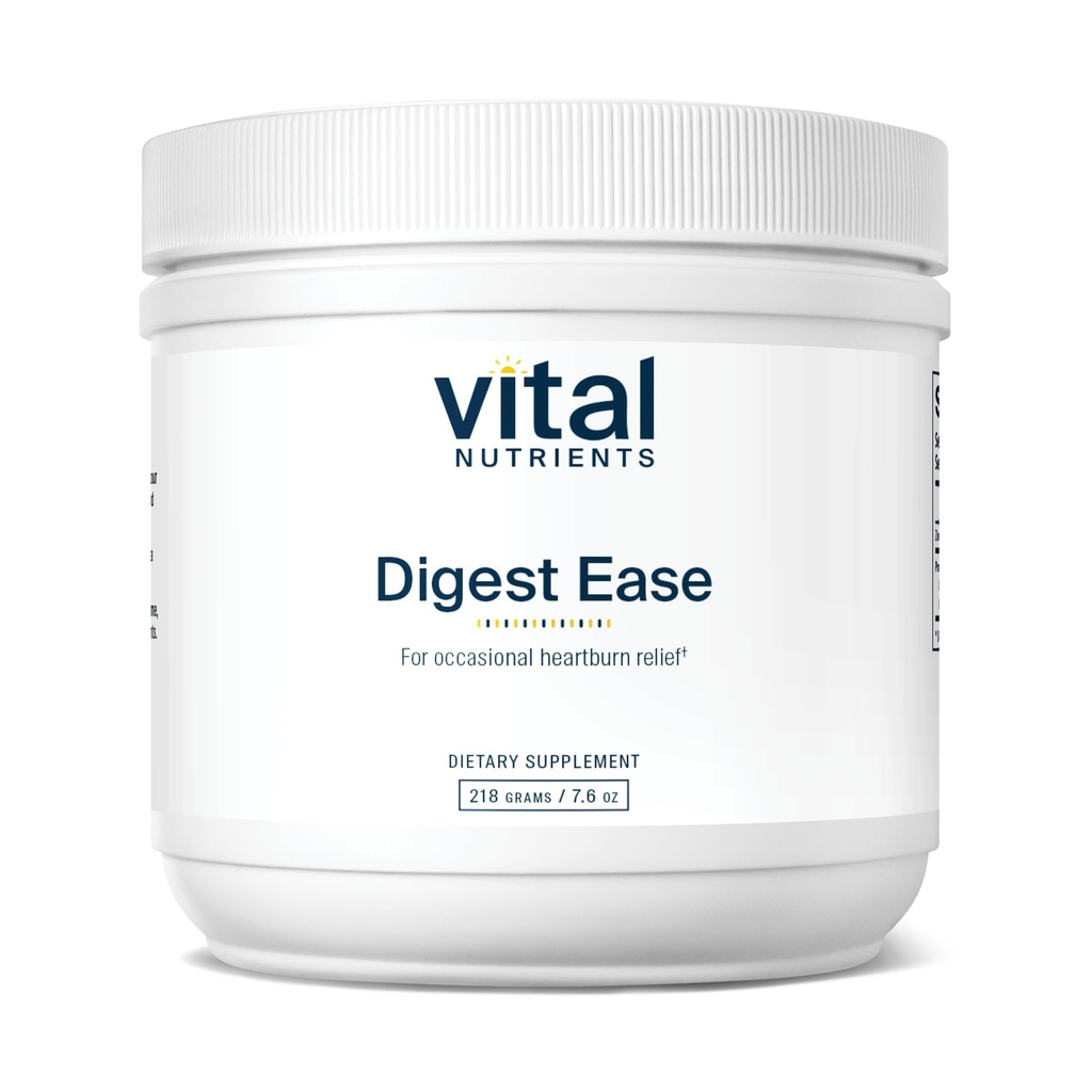 Vital Nutrients Digest Ease (Formerly Heartburn Tx) - Occasional Heartburn & Indigestion Relief - Supports Healthy GI Function & Helps Soothe GI Tract - Gluten, Dairy, Soy Free - Non-GMO - 50 Servings