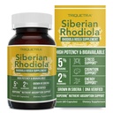 Max Strength Siberian Rhodiola®: Rhodiola Rosea 5% Rosavins, 2% Salidroside & BioPerine® για ενισχυμένη απορρόφηση – Βοηθά στην υποστήριξη του στρες, της ενέργειας και της εστίασης* – Καλλιέργεια στη Σιβηρία, DNA Επαληθευμένο (60 κάψουλες)
