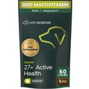 VetriScience Senior 27+ Active Health Chews, Canine Plus Καθημερινή πολυβιταμίνη για Senior Dogs, Ισορροπημένες Βιταμίνες, Ορυκτά και Αντιοξειδωτικά, Υγιεινή γήρανση και υποστήριξη ευεξίας, Veggie, 60 Count
