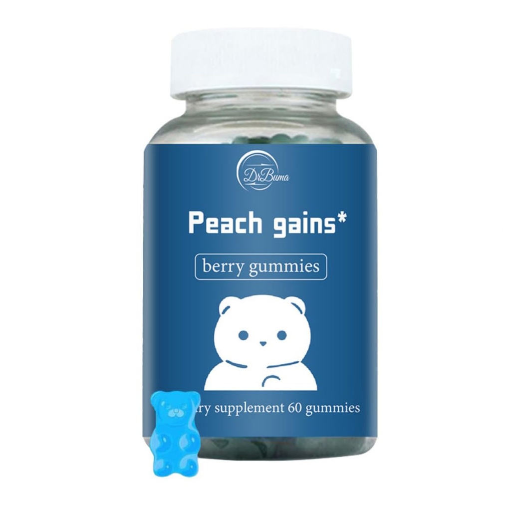 Peach Support Gummies for Women: Fitness Supplement for Boost Confidence - Essential Vitamins Gummy with Berry Flavor 60 Gummies