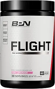 BARE PERFORMANCE NUTRITION BPN Πτήση πριν από την προπόνηση, υποστηρίζει την ενέργεια και την ψυχική εστίαση, βελτιωμένη αντοχή & μυϊκές αντλίες με CarnoSyn® Beta Alanine, Pink Λεμονάδα, 30 εξυπηρετήσεις